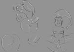  1girl anal arabian ass breasts butt_plug buttplug clothes dancer happy jewlery long_hair nipples pointy_ears shantae shantae_(character) sketch smile solo superboin uncensored wayforward wide_hips 