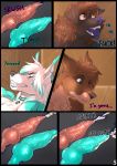  2018 4_toes 5_fingers animal_genitalia animal_penis anthro artica_sparkle blizzard_entertainment blush canine canine_penis claws close-up comic cosplay cum cum_in_ass cum_in_pussy cum_inside digital_media_(artwork) dog double_penetration drooling ear_piercing english_text erection female fox fur group group_sex hair herm herm/female hi_res hornedfreak intersex intersex/female knot licking male male/female mammal nude open_mouth orgasm penetration penis piercing pussy saliva sex sherri_mayim smile teeth text thick_thighs threesome toes tongue tongue_out vaginal vaginal_penetration video_games warcraft white_fur 