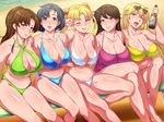  aino_minako bangs beach bench bikini bishoujo_senshi_sailor_moon black_hair blonde_hair blue_eyes blue_hair blush breasts brown_hair cleavage duplicate eyewear_on_head green_eyes hair_ornament heart heart-shaped_eyewear hime_cut hino_rei huge_breasts kino_makoto large_breasts liquor long_hair mario_(mario_portal) md5_mismatch midriff mizuno_ami multiple_girls ocean one-piece_swimsuit one_eye_closed open_mouth orc_okomeman ponytail purple_eyes sand short_hair sitting sitting_on_object smile sunglasses sweat swimsuit thighs tsukino_usagi twintails v very_long_hair 