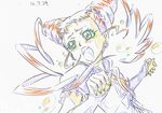  arm_warmers color_trace crying cure_lemonade drill_hair hair_ornament highres itaoka1 jewelry kasugano_urara_(yes!_precure_5) long_hair magical_girl open_mouth partially_colored precure running sketch solo traditional_media twin_drills twintails yes!_precure_5 yes!_precure_5_gogo! 