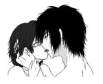  1boy 1girl akatsuki_no_yona female hak_(akatsuki_no_yona) hetero kiss male monochrome nude short_hair tongue yona_(akatsuki_no_yona) 
