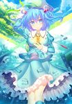  absurdres blue_eyes blue_hair breasts covered_nipples hair_bobbles hair_ornament hat highres kawashiro_nitori key medium_breasts niwashi_(yuyu) screw screwdriver short_hair solo touhou two_side_up 