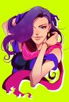  bad_id bad_pixiv_id battle_tendency blue_eyes bracelet doromaso earrings hair_over_one_eye highres jewelry jojo_no_kimyou_na_bouken lisa_lisa long_hair purple_hair scarf solo 