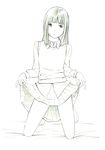  bob_cut monochrome original sketch skirt solo sweater_vest traditional_media yoshitomi_akihito 
