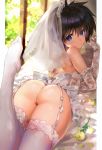  ass dress hoshin_engi mimoza stockings taikoubou thighhighs wedding_dress 