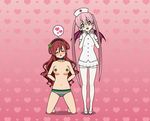  2girls breasts demon_wings ebola-chan multiple_girls personification pink_hair 