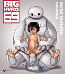  anal anus artist_name baymax big_hero_6 black_hair blush character_name destijl gogo_tomago lube nude pussy short_hair small_breasts tagme 