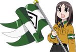  1girl alternate_costume azumanga_daiou flag kasuga_ayumu ns2d 