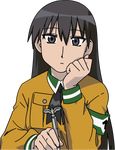  1girl alternate_costume azumanga_daiou black_hair ns2d sakaki 