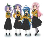  4girls alternate_costume hiiragi_kagami hiiragi_tsukasa izumi_konata lucky_star multiple_girls ns2d takara_miyuki 
