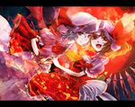  flandre_scarlet hat kyachi letterboxed looking_at_viewer mob_cap multiple_girls open_mouth puffy_short_sleeves puffy_sleeves remilia_scarlet short_sleeves siblings sisters touhou wings 