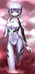  ayanami_rei blue_hair bodysuit highres lcl nana_mikoto neon_genesis_evangelion plugsuit red_eyes short_hair solo white_bodysuit 