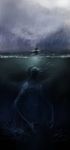  call_of_cthulhu cloud cloudy_sky cthulhu cthulhu_mythos dark dark_clouds giant highres horror_(theme) monster no_humans ocean rain size_difference sky tentacles underwater watercraft wings 