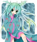  bad_id bad_pixiv_id blue_hair green_hair japanese_clothes long_hair original sashiromiya_sasha shain_roki smile solo touhou 