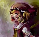  bad_id bad_pixiv_id blonde_hair crying crying_with_eyes_open fangs flandre_scarlet open_mouth solo tears touhou yae_(mono110) 