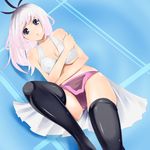  copyright_request embarrassed lying pink_hair sigetch solo thighhighs 