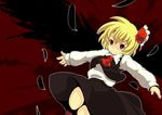  bad_id bad_pixiv_id blonde_hair feathers hair_ribbon red_eyes ribbon rumia short_hair solo touhou tsuttsu wings 