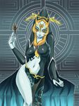 anma blue_skin jewelry long_hair midna orange_hair red_eyes smile solo the_legend_of_zelda the_legend_of_zelda:_twilight_princess 
