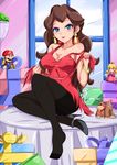  blue_eyes donkey_kong donkey_kong_(game) donkey_kong_(series) high_heels mario nail_polish pantyhose pauline photoshop presents princess_peach sigurdhosenfeld super_mario_bros. tagme 