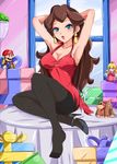  blue_eyes donkey_kong donkey_kong_(game) donkey_kong_(series) high_heels mario nail_polish pantyhose pauline photoshop presents princess_peach sigurdhosenfeld super_mario_bros. tagme 