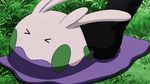  &gt;_&lt; animated animated_gif eyes_closed goomy pokemon pokemon_(anime) 
