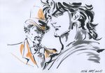  dated hat hayama_jun&#039;ichi hayama_jun'ichi jojo_no_kimyou_na_bouken jonathan_joestar marker_(medium) sketch spot_color traditional_media will_anthonio_zeppeli 