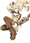  ankle_boots ask_(askzy) belt_boots blonde_hair boots brown_eyes brown_legwear full_body gloves long_hair looking_away rwby shorts simple_background sketch smile solo thighhighs yang_xiao_long 