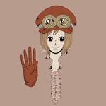  1girl gloves goggles goggles_on_hat hat koala_(one_piece) one_piece ruffled_shirt short_hair solo 