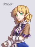  arm_warmers blonde_hair character_name green_eyes mizuhashi_parsee pointy_ears re_(re_09) scarf short_hair sketch solo touhou 