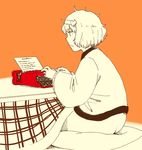  hairband hanten_(clothes) heart komeiji_satori kotatsu maruhachi_(maruhachi_record) short_hair solo table touhou typewriter 