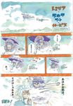  anger_vein angry bat_wings blue_hair braid camera comic hat izayoi_sakuya maid maid_headdress multiple_girls munakata_(sekimizu_kazuki) parasol punching red_eyes remilia_scarlet ribbon short_hair silver_hair touhou translated twin_braids umbrella wings 