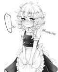  artist_name bow braid greyscale hair_bow kirisame_marisa monochrome no_hat no_headwear ribbon rosette_(roze-ko) short_hair solo touhou 