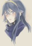  blue_eyes blue_hair blush fire_emblem fire_emblem:_kakusei hairband lips long_hair lucina portrait rokut solo 