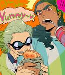  bad_id bad_pixiv_id character_name dylan_keith eating empanada english food goggles green_hair heart inazuma_eleven inazuma_eleven_(series) long_hair male_focus multiple_boys open_mouth orange_background red_eyes simple_background soccer_uniform spoken_heart sportswear tei03 teres_tolue the_empire unicorn_(inazuma_eleven) upper_body 