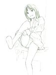  dressing monochrome original sketch socks solo traditional_media yoshitomi_akihito 