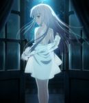 absolute_duo from_behind highres long_hair moonlight night red_eyes scar screencap silver_hair solo yurie_sigtuna 