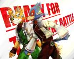  avian bird canid canine clothed clothing duo falco_lombardi fox fox_mccloud hand_holding lilith_(artist) male male/male mammal nintendo smile star_fox video_games 