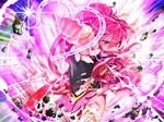  aino_megumi angry arm_warmers bad_id bad_pixiv_id bow clenched_hand cure_lovely earrings fingernails hair_ornament happinesscharge_precure! heart highres jewelry long_hair looking_at_viewer magical_girl motoki_(hisano_motoki) outstretched_arm pink_bow pink_eyes pink_hair pink_skirt ponytail precure punching ribbon rock skirt solo tears thighhighs torn_clothes white_legwear wrist_cuffs zettai_ryouiki 