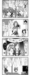  6+girls animal_ears blush bound cat_ears chen closed_eyes comic enami_hakase gag greyscale hat highres hijiri_byakuren himekaidou_hatate improvised_gag inubashiri_momiji kasodani_kyouko kotatsu kumoi_ichirin long_hair microphone monochrome mouse_ears multiple_girls murasa_minamitsu nazrin open_mouth shameimaru_aya short_hair smile table tape tape_gag television thumbs_up tied_up tokin_hat toramaru_shou touhou translated video_camera yakumo_ran yakumo_yukari 