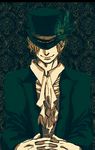  1boy hat hat_feather hat_over_eyes male_focus one_piece peacock_feather sabo_(one_piece) solo top_hat 