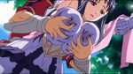  animated_gif blue_hair breast_grab breast_squeeze breasts erect_nipples grabbing huge_breasts kyonyuu_fantasy lactation lowres male_hand milk milk_leaking_through_clothing nipples orgasm rokusaanu_do_dejiiru 