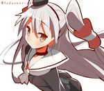  9law amatsukaze_(kantai_collection) blush kantai_collection long_hair simple_background solo very_long_hair white_background 