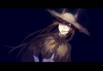  alternate_costume animal_ears brown_eyes brown_hair capelet hat hug_(yourhug) imaizumi_kagerou letterboxed long_hair solo tail touhou upper_body very_long_hair wolf_ears 