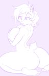  2019 big_breasts big_butt breasts butt covering covering_breasts feet female fur hayakain looking_at_viewer sally_acorn simple_background sonic_(series) voluptuous 