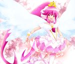  aino_megumi angel_wings ballerina choker cure_lovely happinesscharge_precure! long_hair magical_girl namizou pantyhose pink_eyes pink_hair pink_skirt ponytail precure sidelocks skirt smile solo super_happiness_lovely white_legwear white_wings wide_ponytail wings wrist_cuffs 