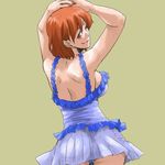  breasts looking_back lowres nami nami_(one_piece) one_piece orange_hair panties short_hair skirt smile underwear 