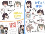  &gt;_&lt; :d akagi_(kantai_collection) alternate_color alternate_hairstyle atsushi_(aaa-bbb) blue_hair blush brown_eyes brown_hair closed_eyes comic commentary_request drooling eating food food_on_face hachimaki hairband headband kaga_(kantai_collection) kantai_collection long_hair looking_at_viewer multiple_girls multiple_persona muneate open_mouth ponytail relationship_graph shoukaku_(kantai_collection) side_ponytail smile surprised tasuki translated twintails two_side_up v xd younger zuihou_(kantai_collection) zuikaku_(kantai_collection) 
