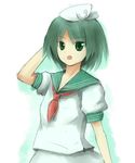 1girl female ghost green_eyes green_hair hat murasa_minamitsu sailor sailor_hat solo touhou undefined_fantastic_object 