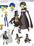  arc_system_works blazblue blazblue:_calamity_trigger blonde_hair blue_eyes cape carl_clover glasses hat highres nirvana official_art robot top_hat 