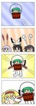  5girls alice_margatroid bad_id bad_pixiv_id bucket chibi comic face_punch gattai highres in_bucket in_container in_the_face inaba_tewi kisume multiple_girls nichika_(nitikapo) o3o punching reisen_udongein_inaba reiuji_utsuho silent_comic touhou what 